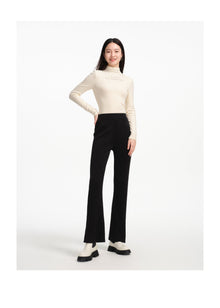 Straight-leg Knitted Skirt | Black