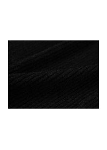 Straight-leg Knitted Skirt | Black