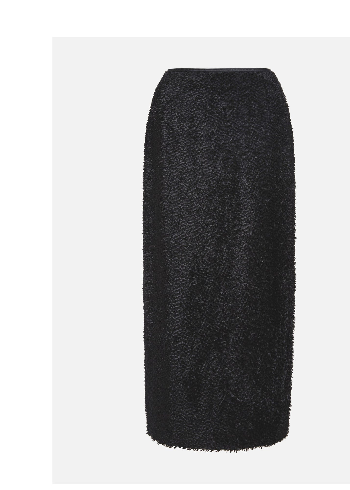 Straight Silk Skirt | Black