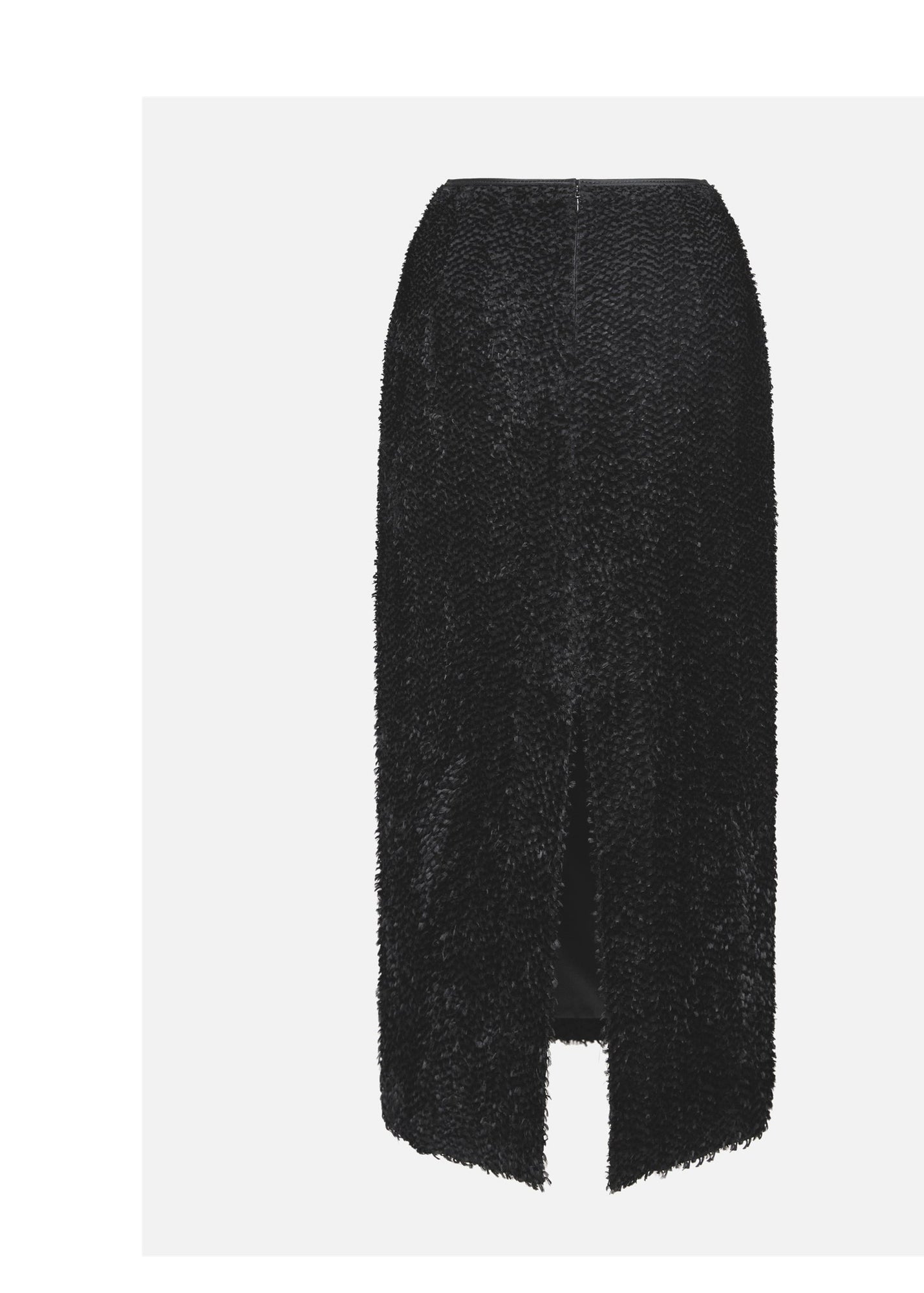 Straight Silk Skirt | Black
