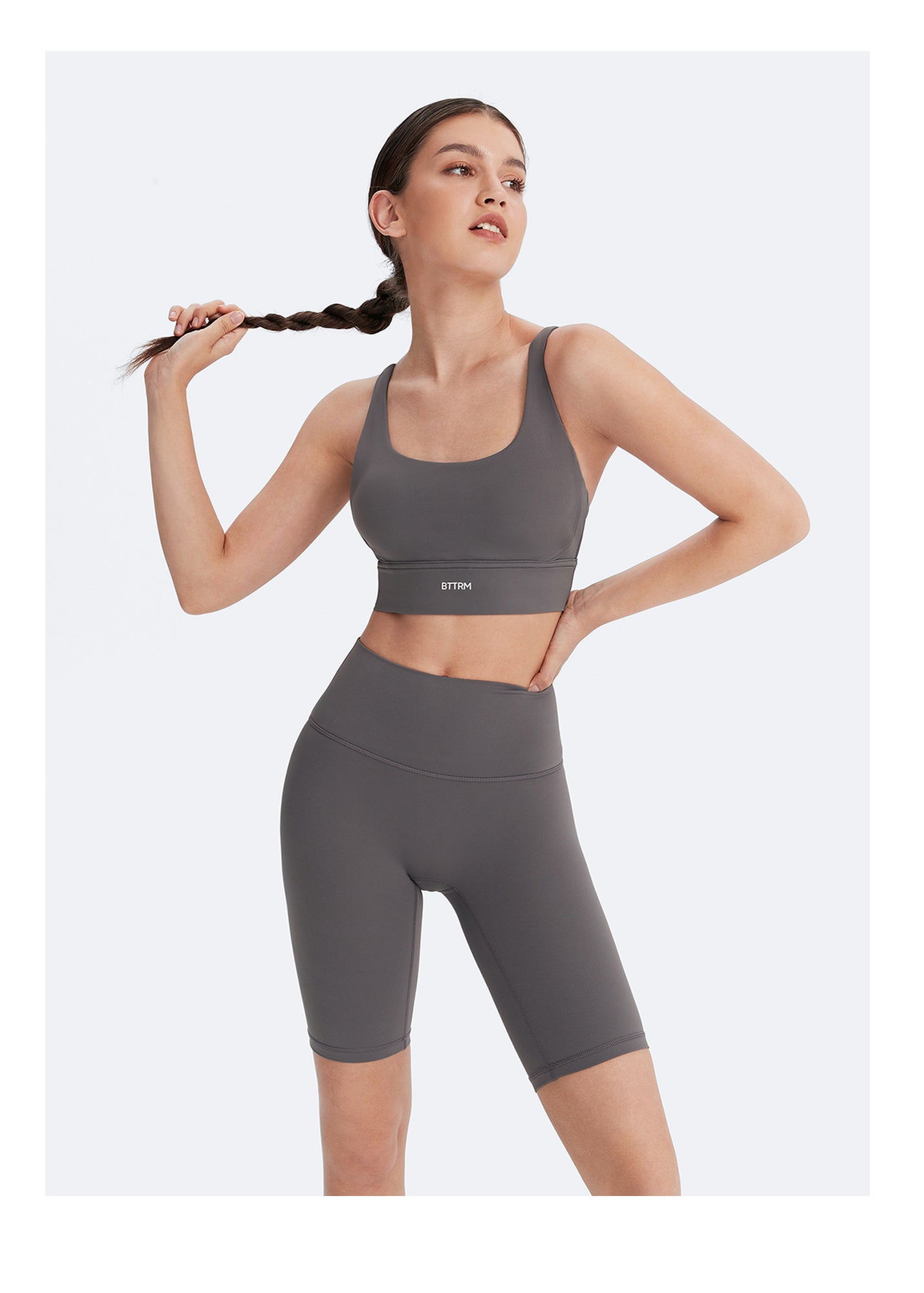 Strappy Sports Bra | Gray