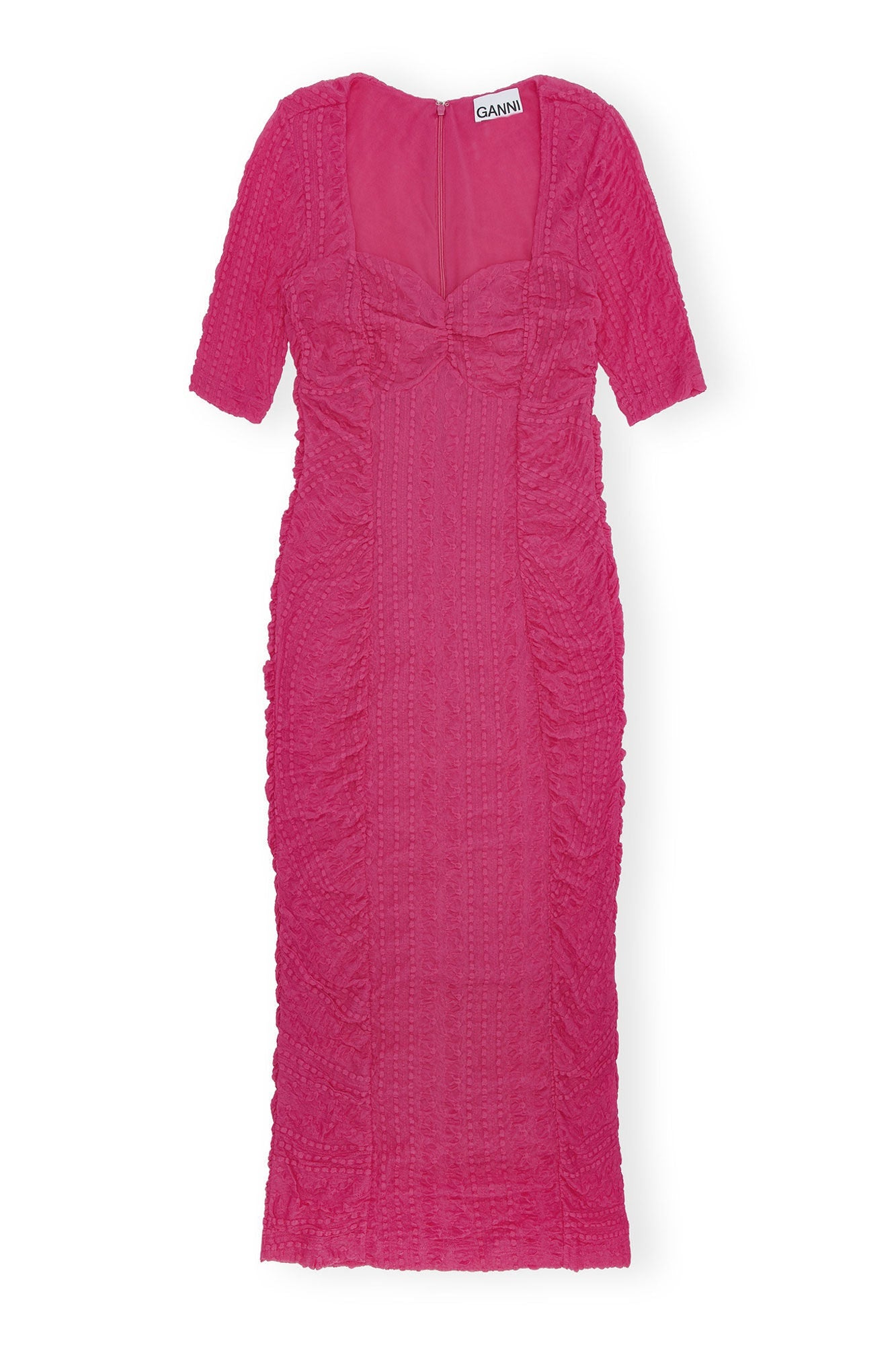 Stretch Lace Ruched Midi Dress | Love Potion