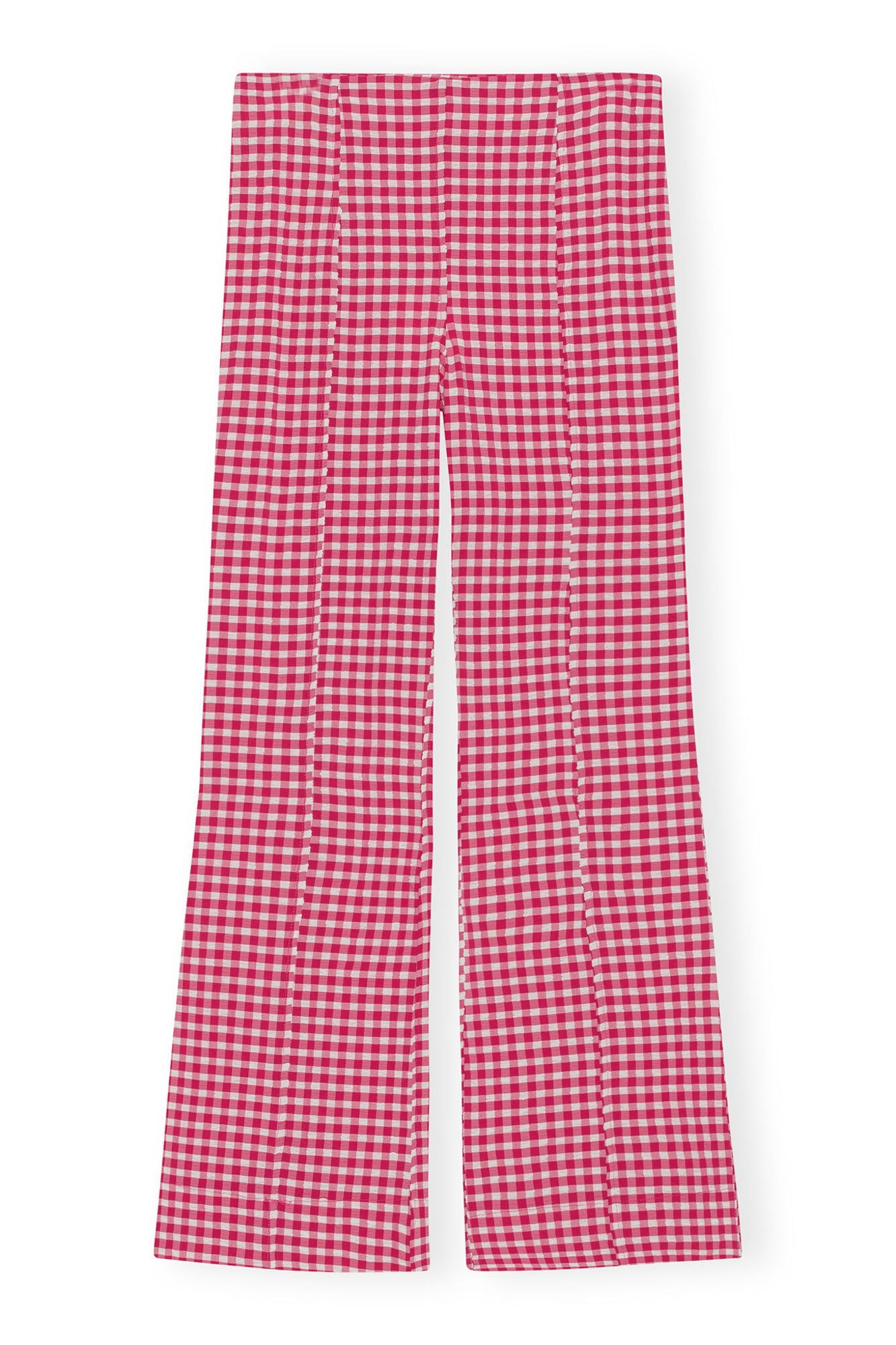 Stretch Seersucker Cropped Trousers | Love Potion