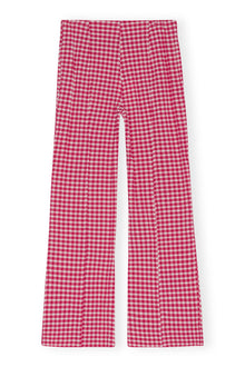 Stretch Seersucker Cropped Trousers | Love Potion
