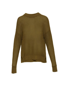 Summer Sweater in Mercerized Cotton | Khaki Green