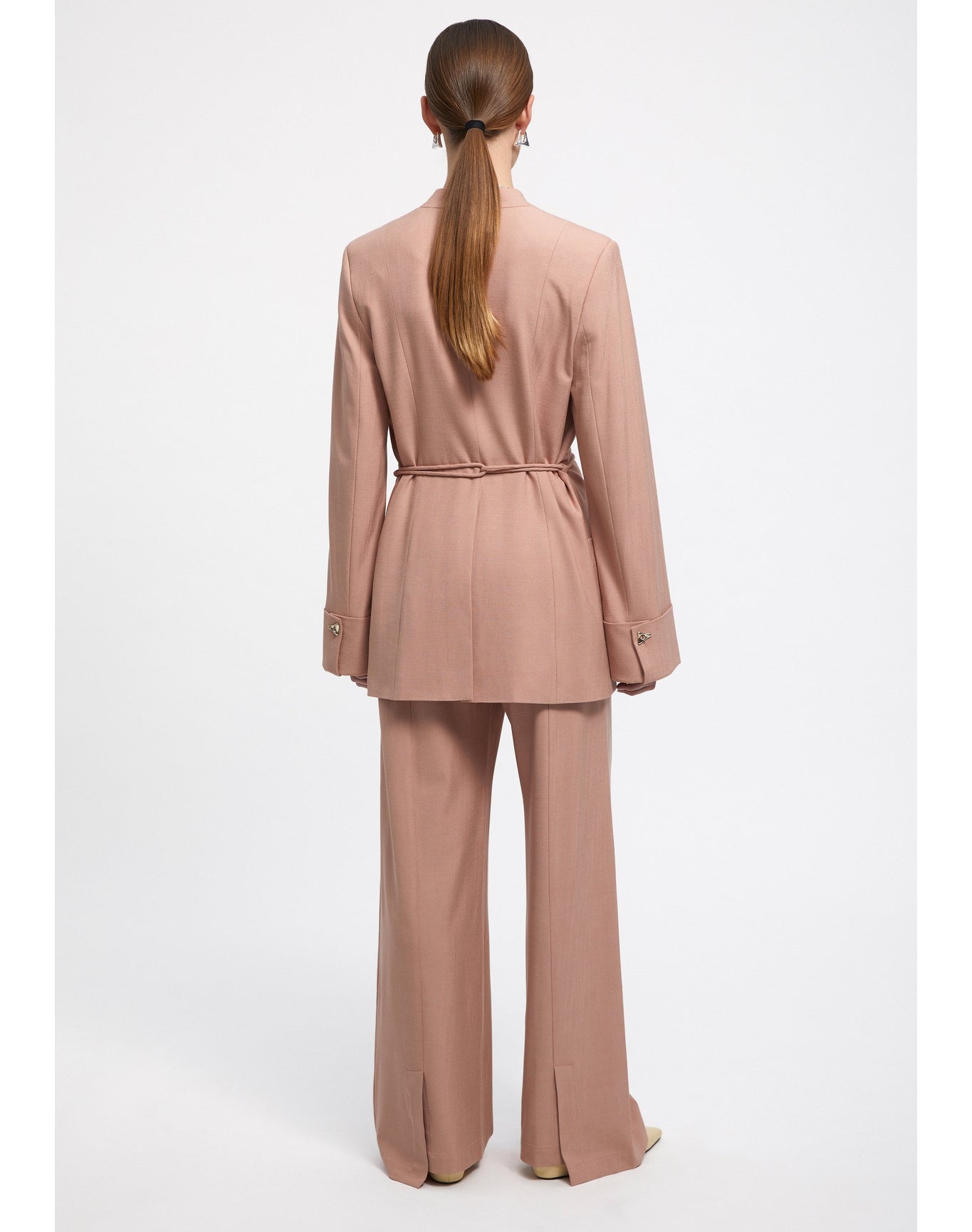 Sun | Belted Blazer | Pale Rose