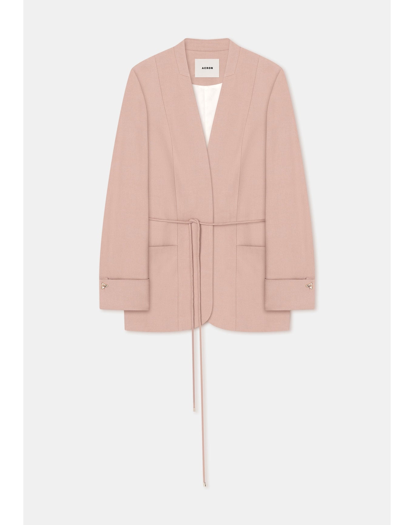 Sun | Belted Blazer | Pale Rose