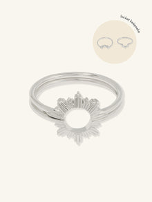 Sunseeker Ring Set | Silver Rhodium Plated Brass