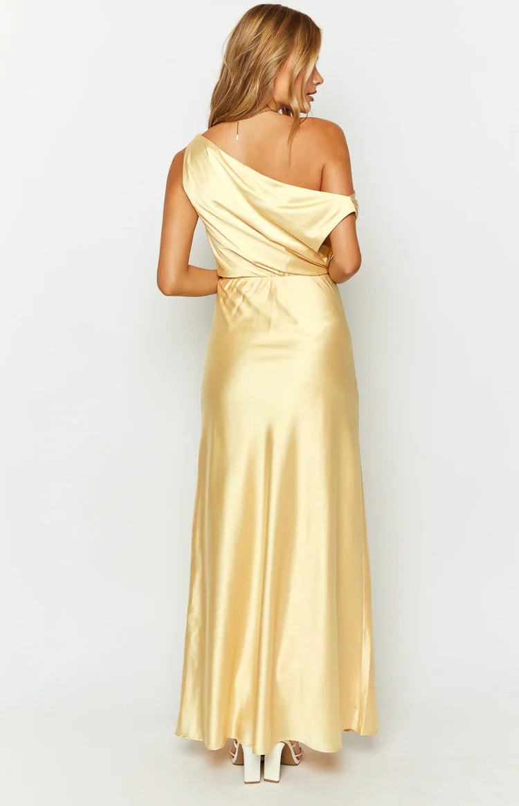 Sunshine Elegance Formal Maxi Dress | Yellow