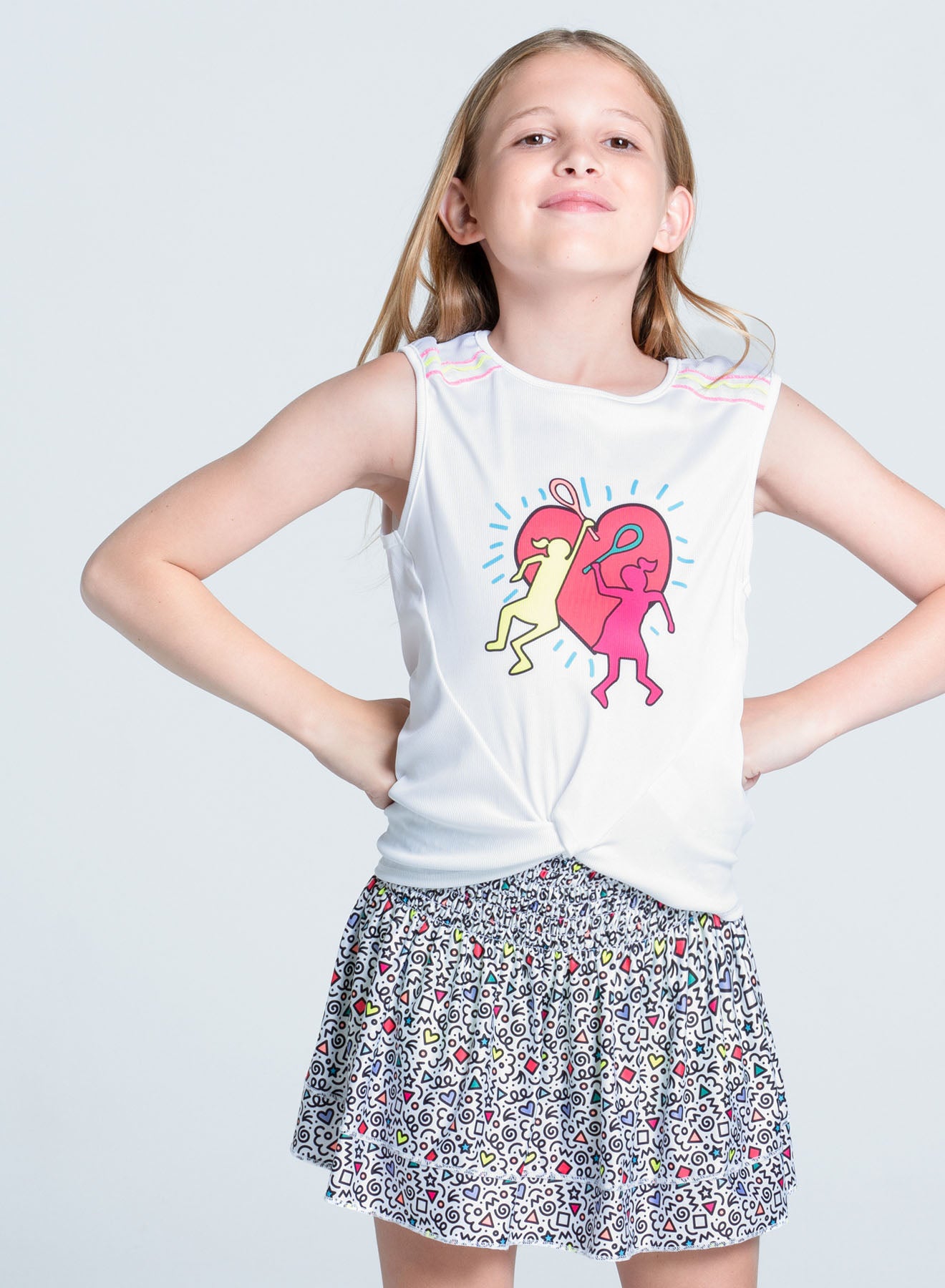 Kids | Retro Doodles Tank | Multi