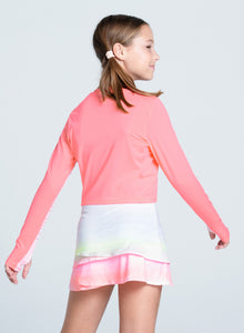 Kids | Cross Court Long Sleeve | Flamingo