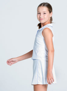 Kids | Club Zip Sleeveless Polo | Lavender
