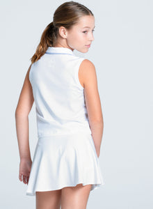 Kids | Club Zip Sleeveless Polo | Lavender