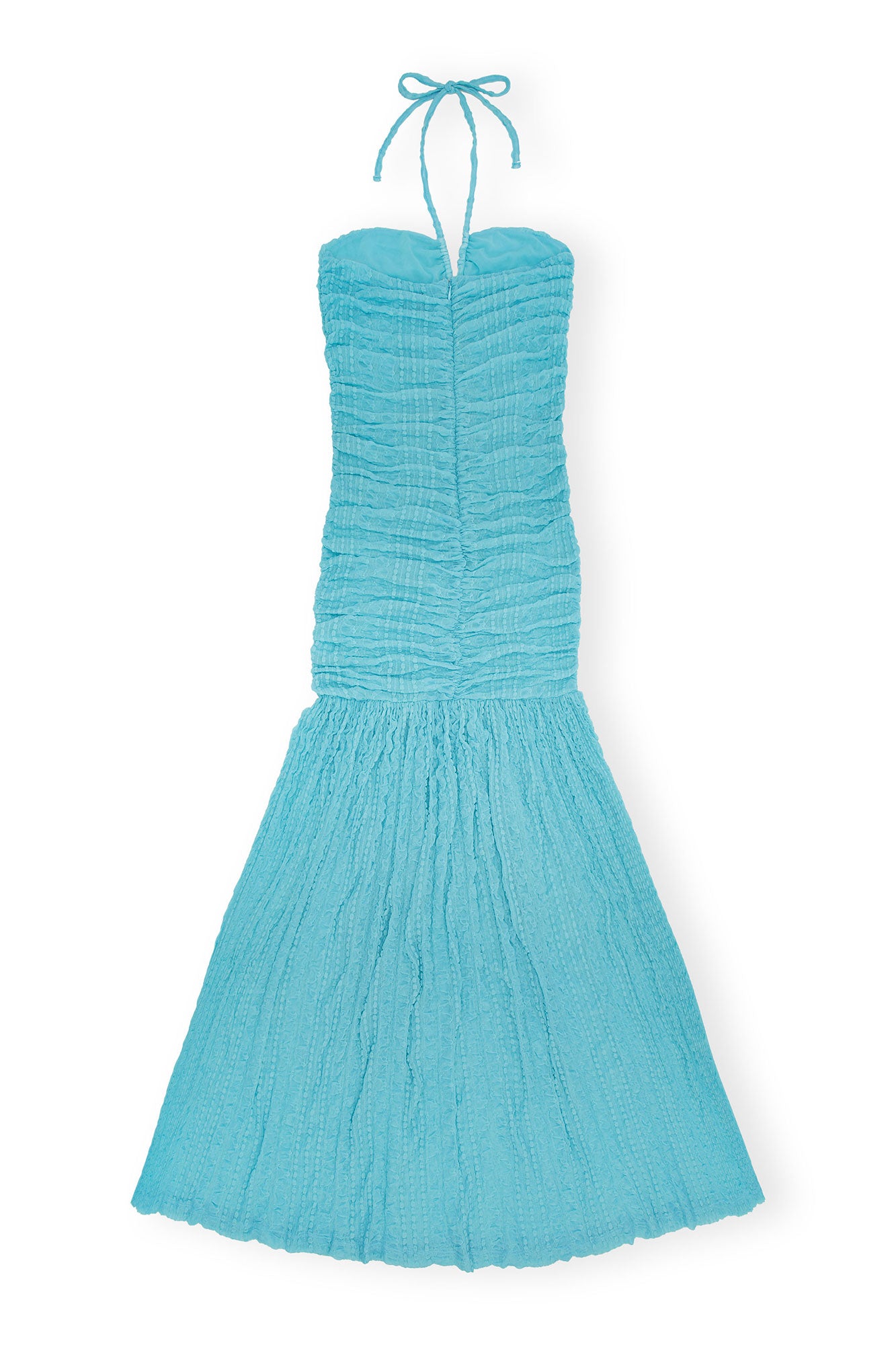 Stretch Lace Halter Neck Dress | Blue Curacao