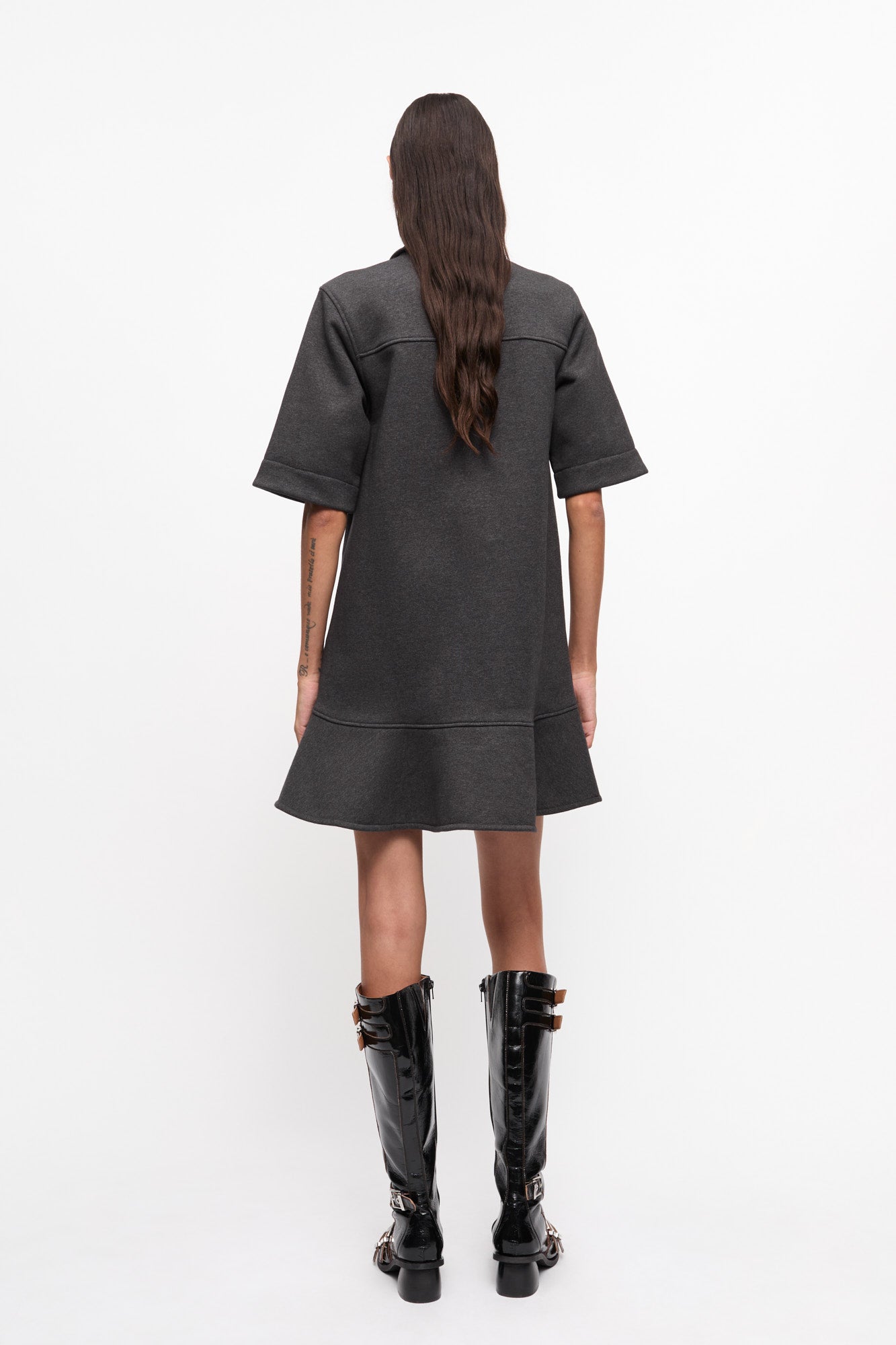 Heavy Fleece Mini Dress | Phantom