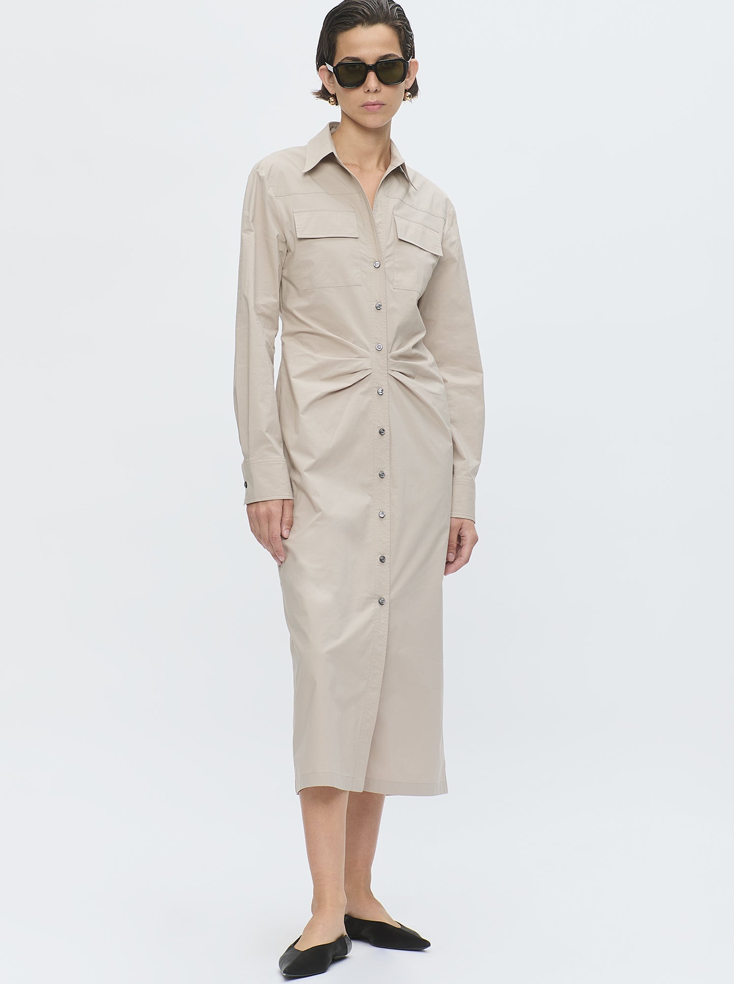 Tangiers Long Shirt Dress | Safari