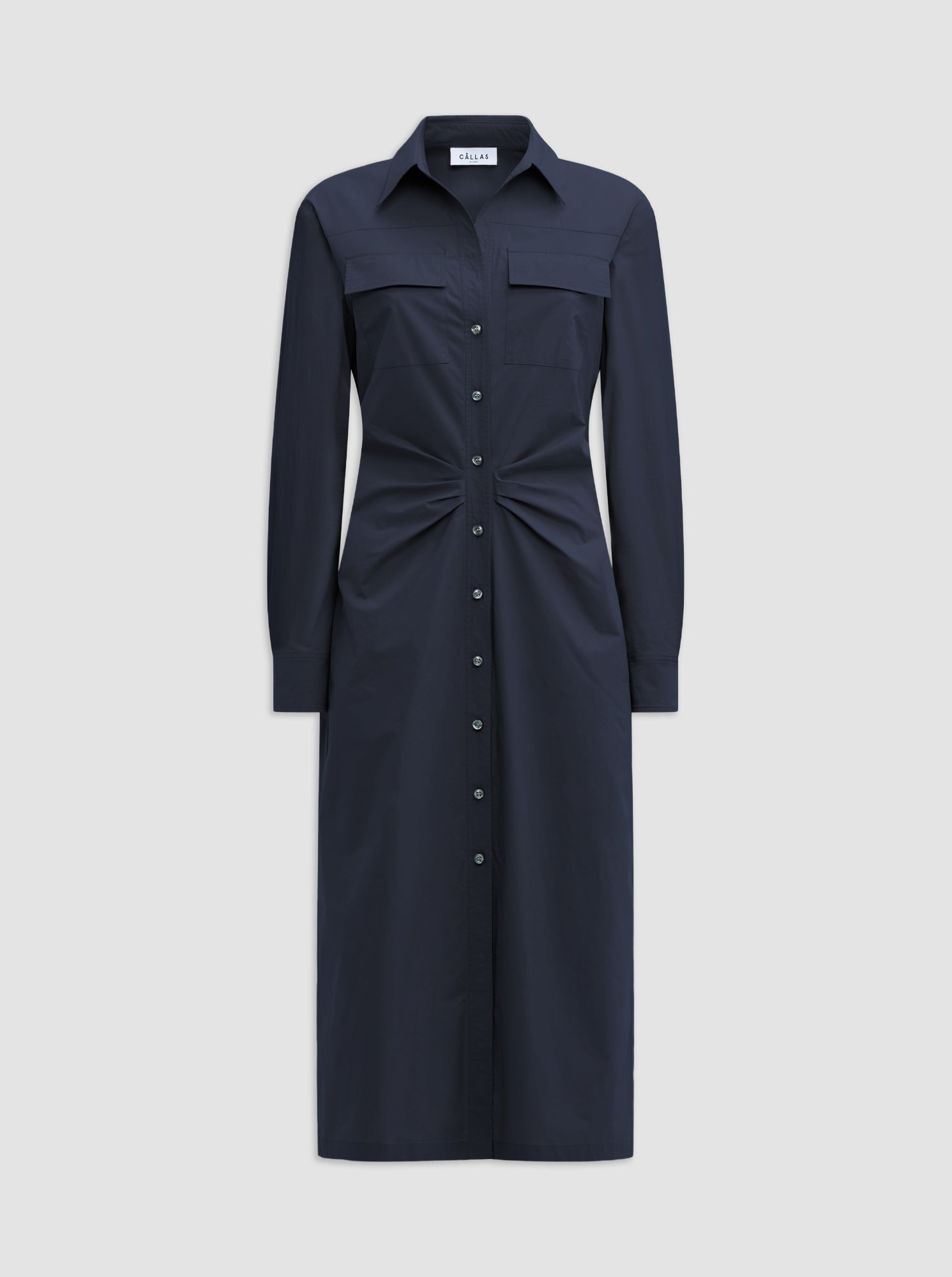 Tangiers Long Shirt Dress | Navy