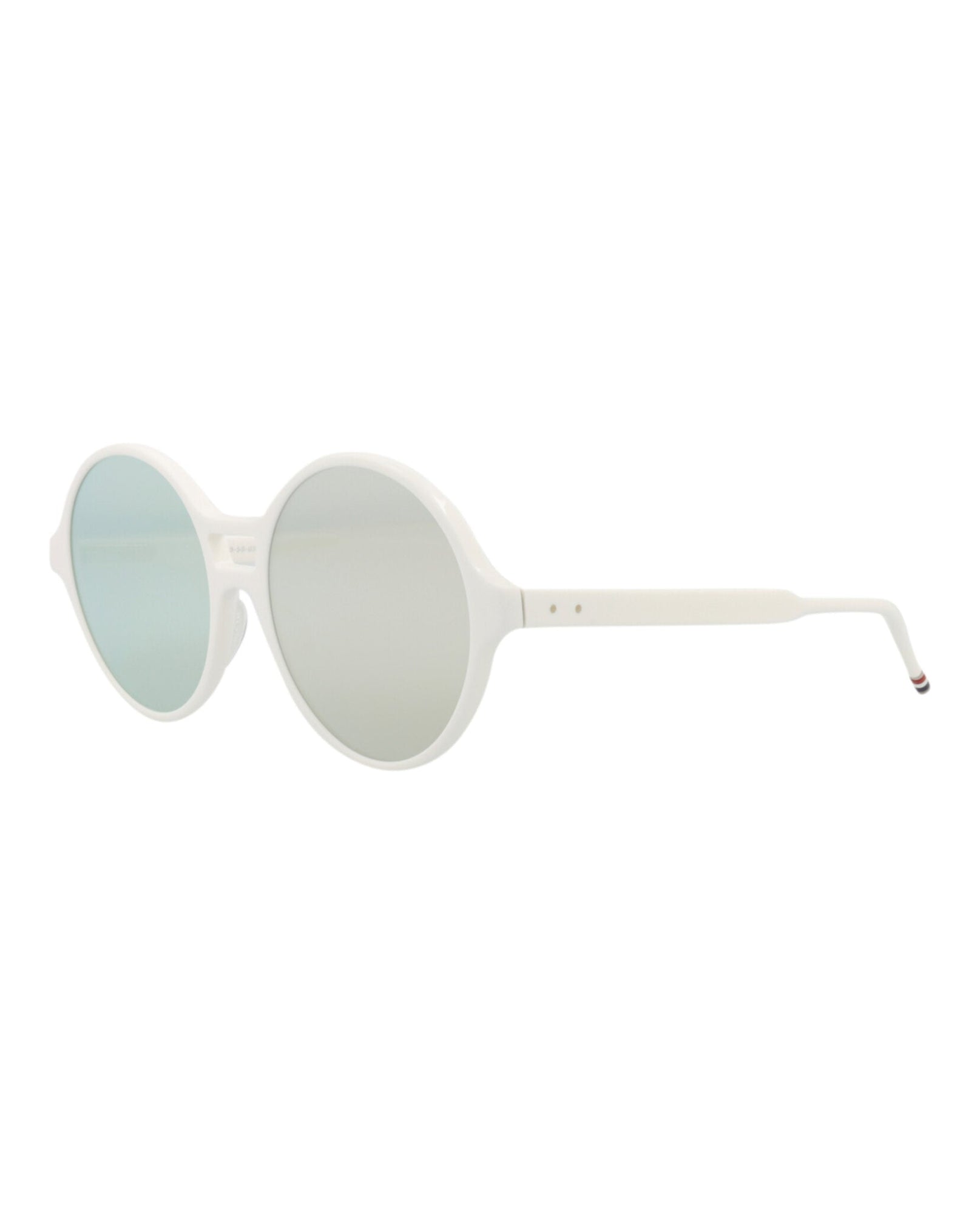 Thom Browne Round Acetate Sunglasses | White