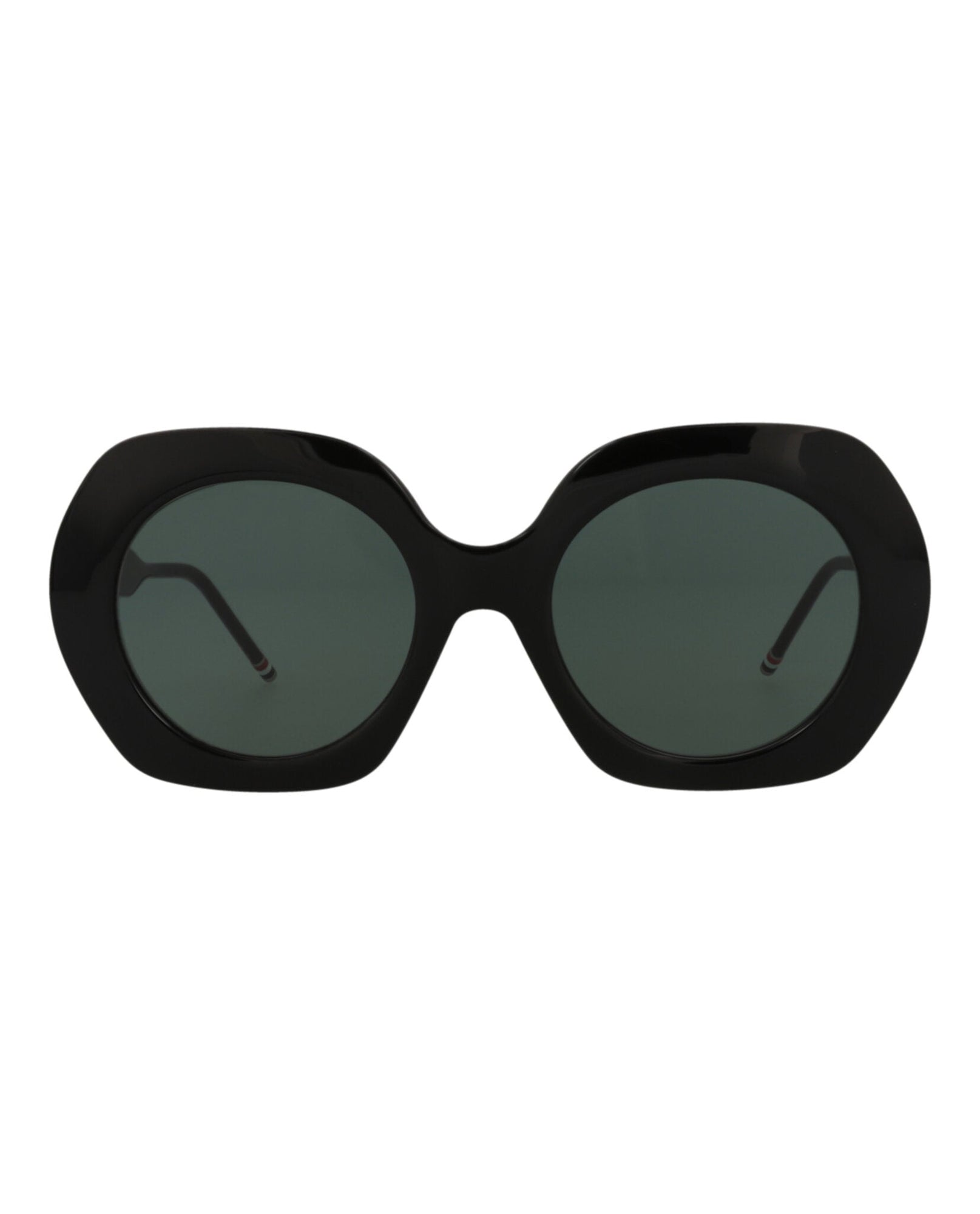 Thom Browne Round Acetate Sunglasses | Black