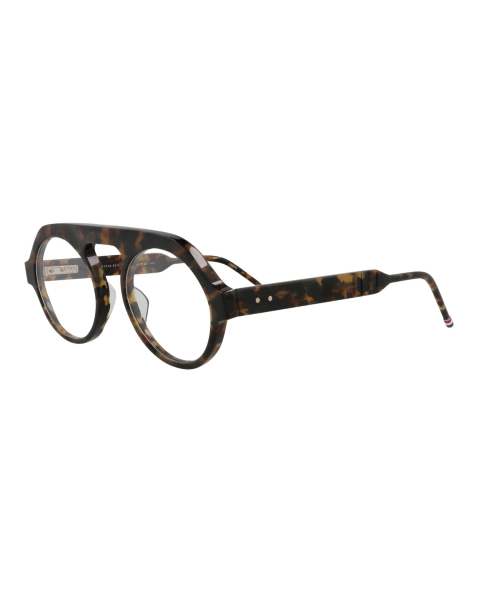 Thom Browne Round Acetate Optical Frames | Brown Multi