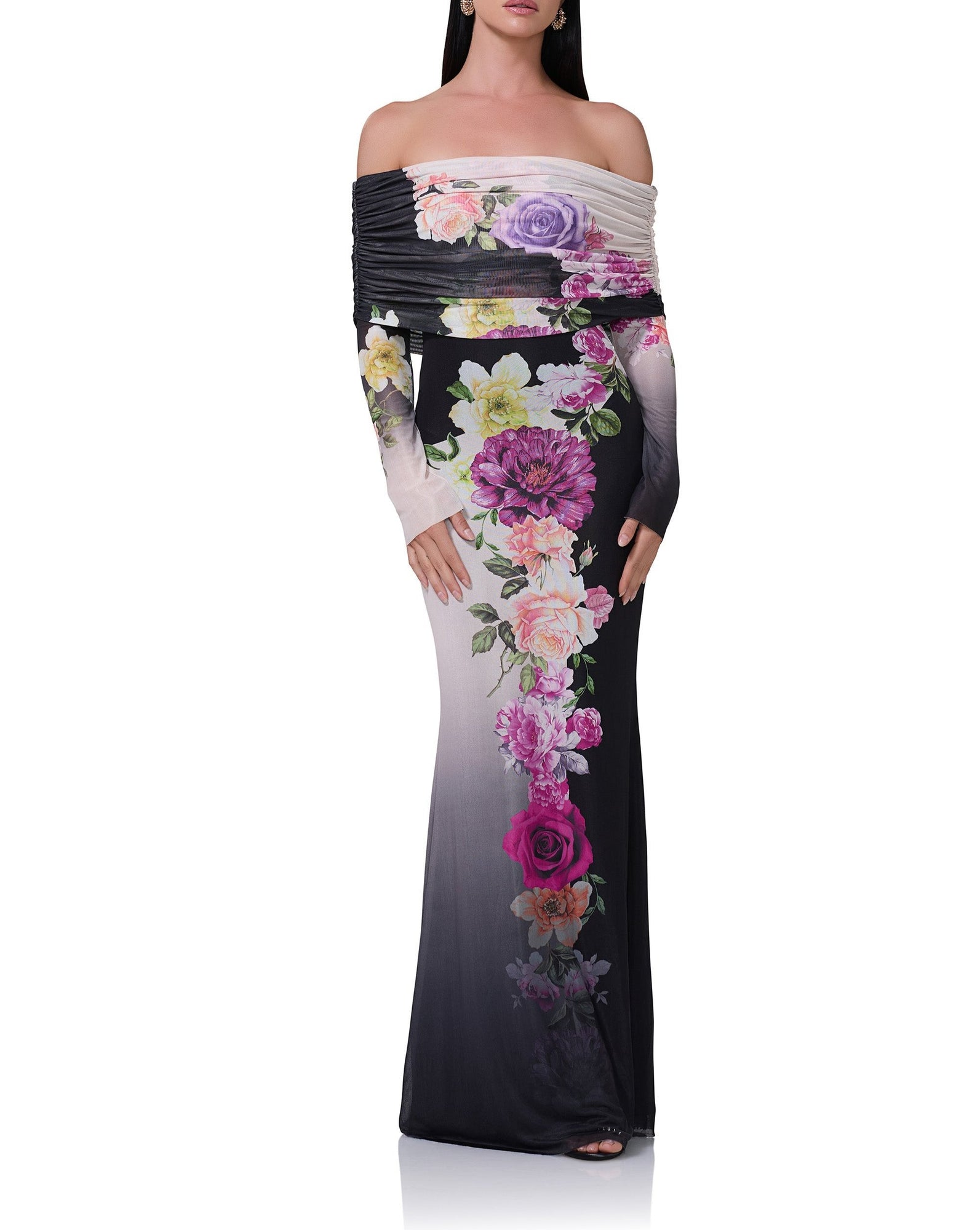 Thelma Maxi Dress | Colorblock Floral