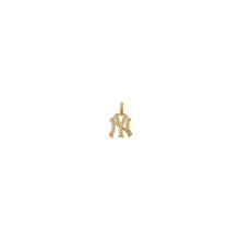 Ny Yankees Medium Iced Out Pendant Necklace | Gold Vermeil & Sterling Silver