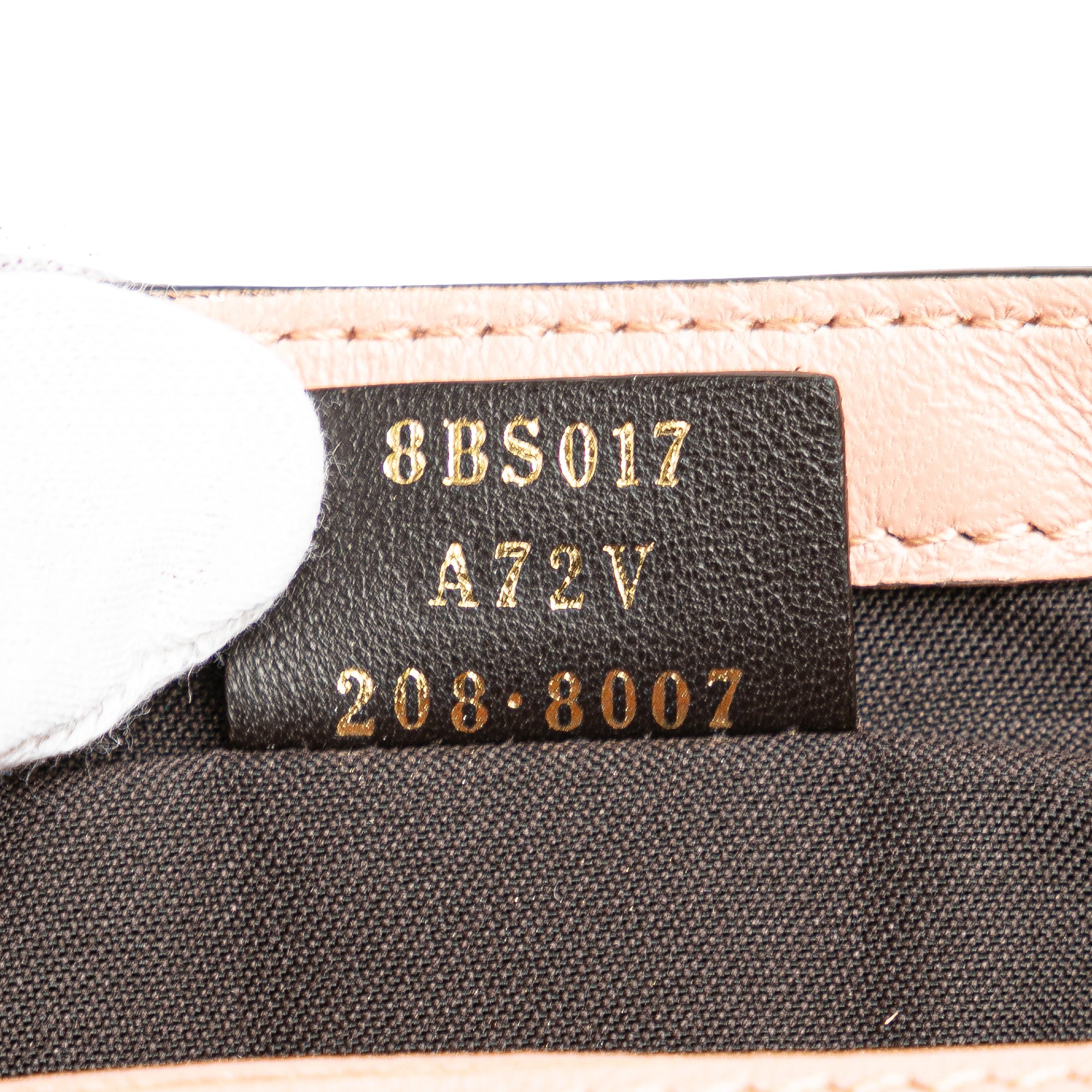 Fendi | Pre-Owned Mini Zucca Embossed Leather Baguette Satchel | Pink/Light Pink