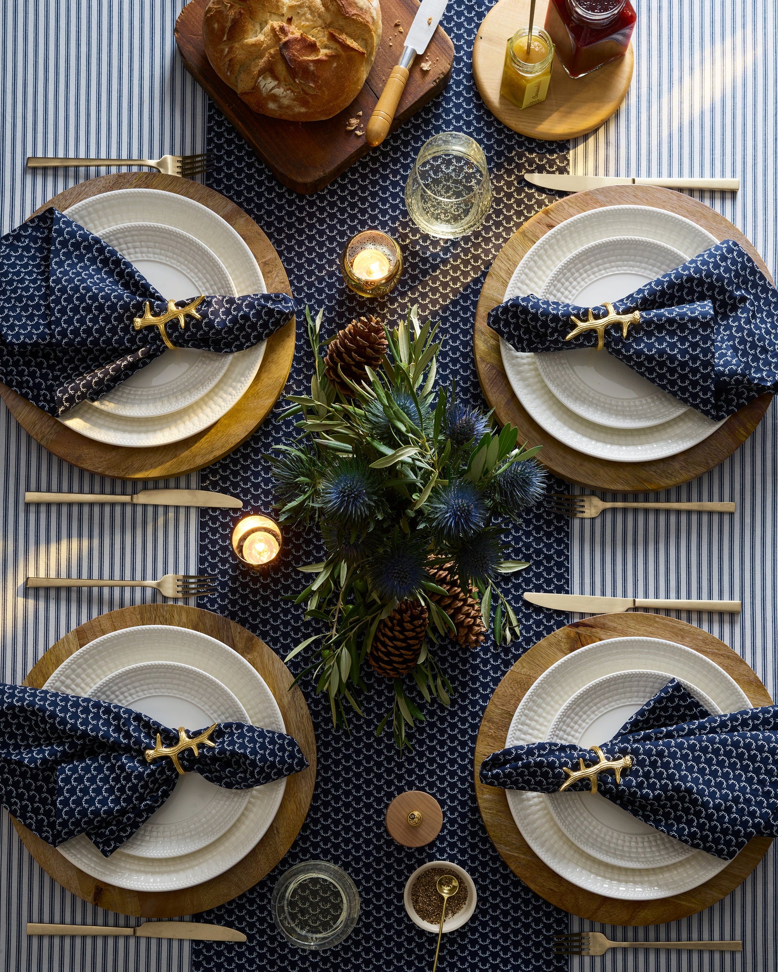 Signature Twill Table Napkins | Nordic Antlers