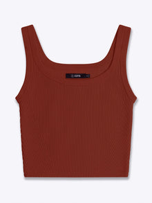 Womens | Coreflex Form-Fitting Cropped Tank | Tuscan