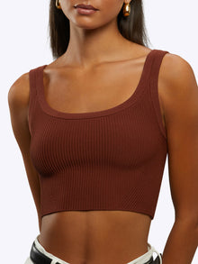 Womens | Coreflex Form-Fitting Cropped Tank | Tuscan