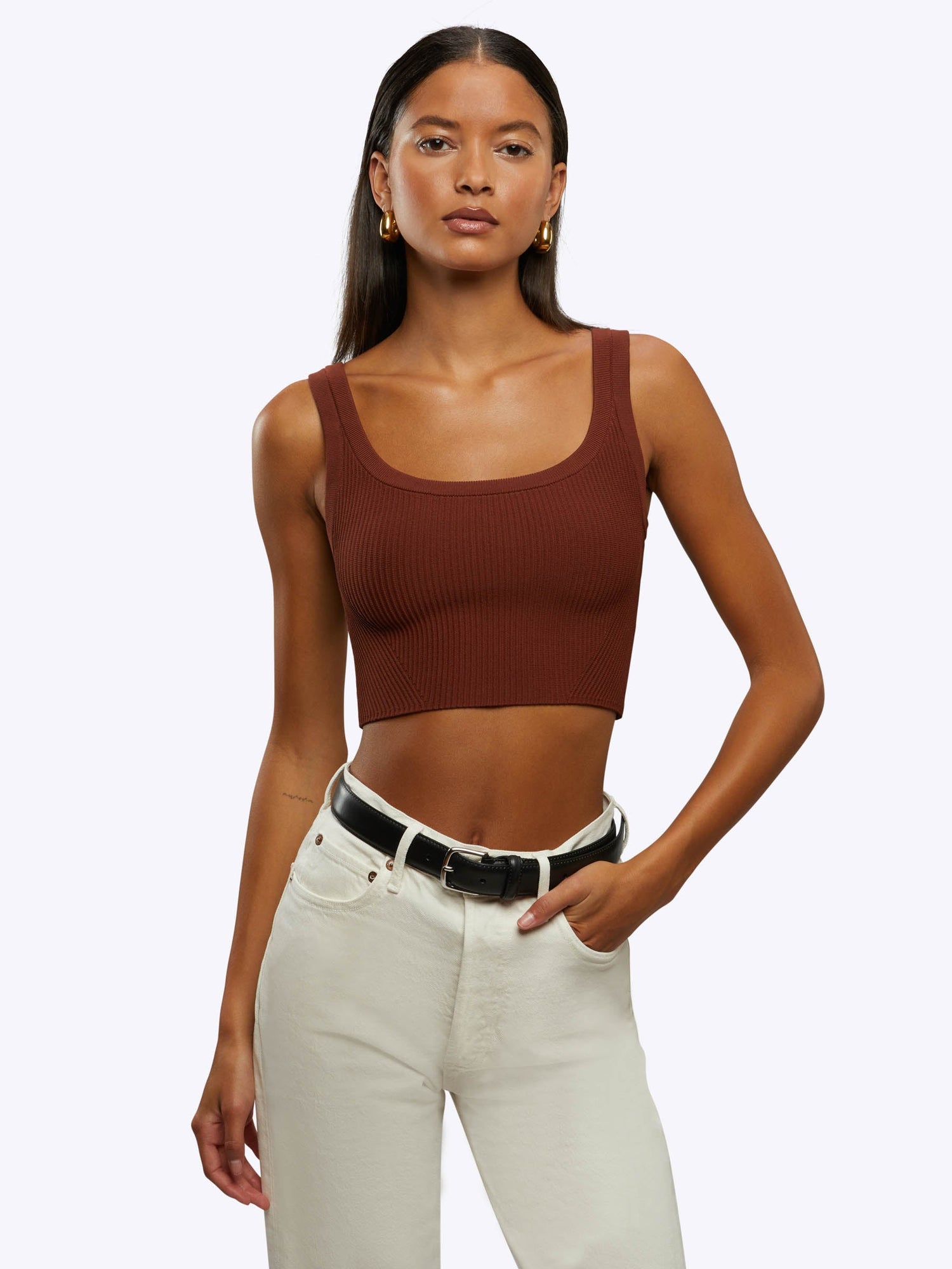 Womens | Coreflex Form-Fitting Cropped Tank | Tuscan
