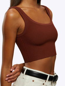 Womens | Coreflex Form-Fitting Cropped Tank | Tuscan