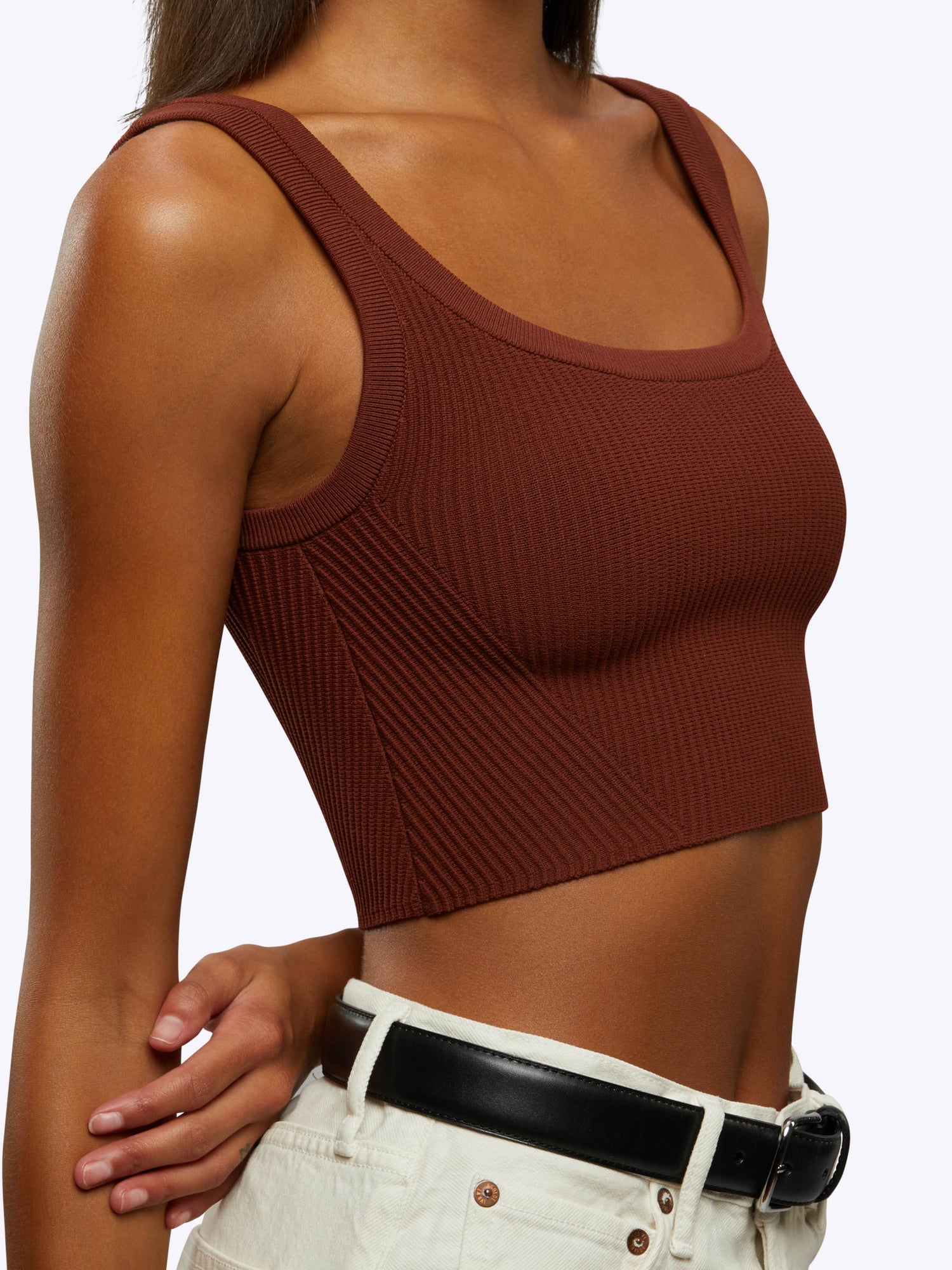 Womens | Coreflex Form-Fitting Cropped Tank | Tuscan