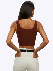 Womens | Coreflex Form-Fitting Cropped Tank | Tuscan