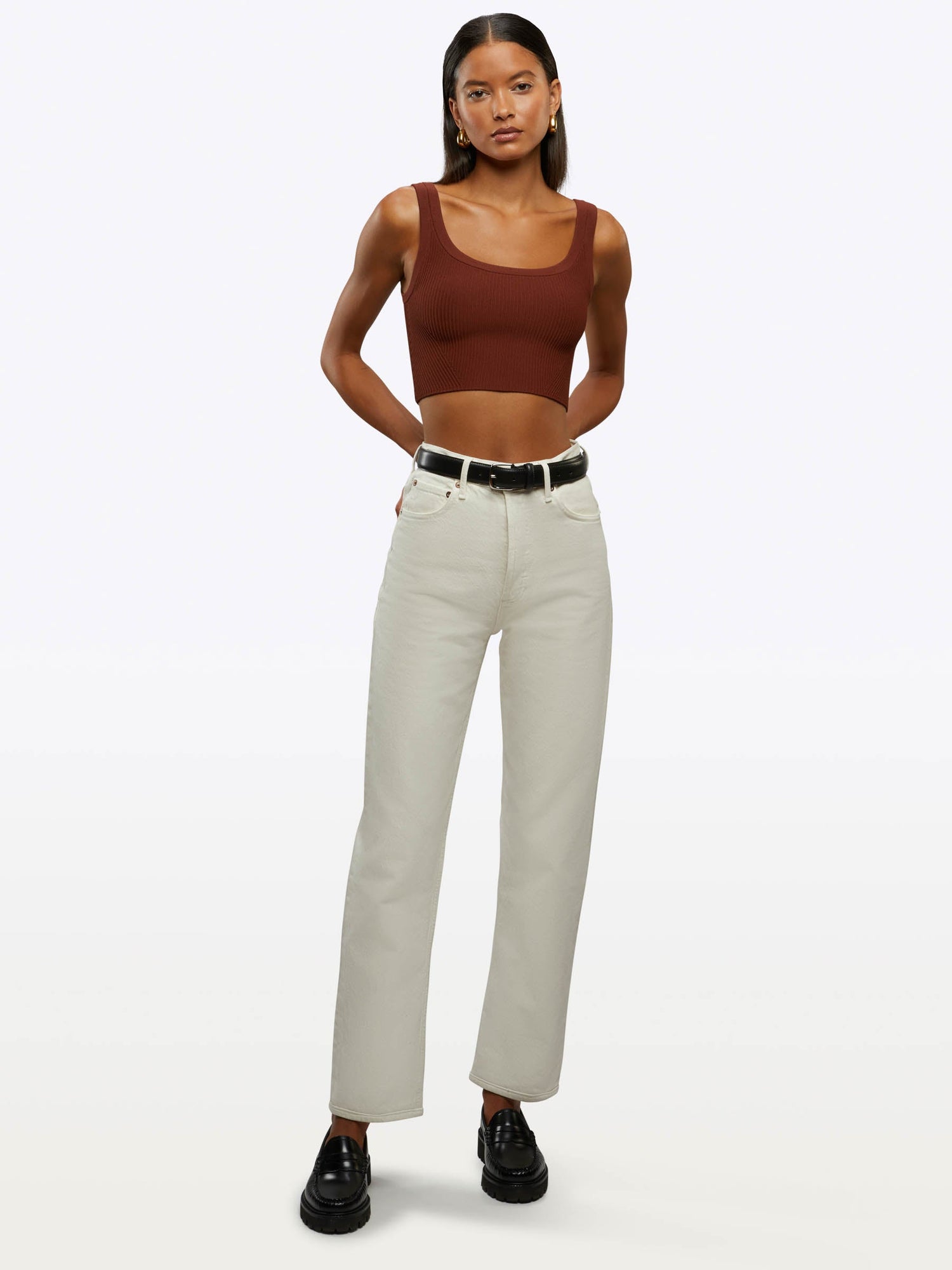 Womens | Coreflex Form-Fitting Cropped Tank | Tuscan