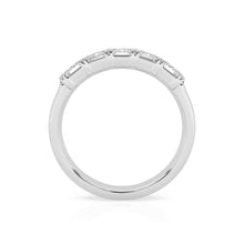 2.00 CT Emerald Lab-Grown Diamond | Five Stone Anniversary Wedding Band Ring | 14K White Gold | G Color | VS Clarity