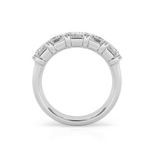 4.00 CT Emerald Lab-Grown Diamond | Five Stone Anniversary Wedding Band Ring | 14K White Gold | G Color | VS Clarity