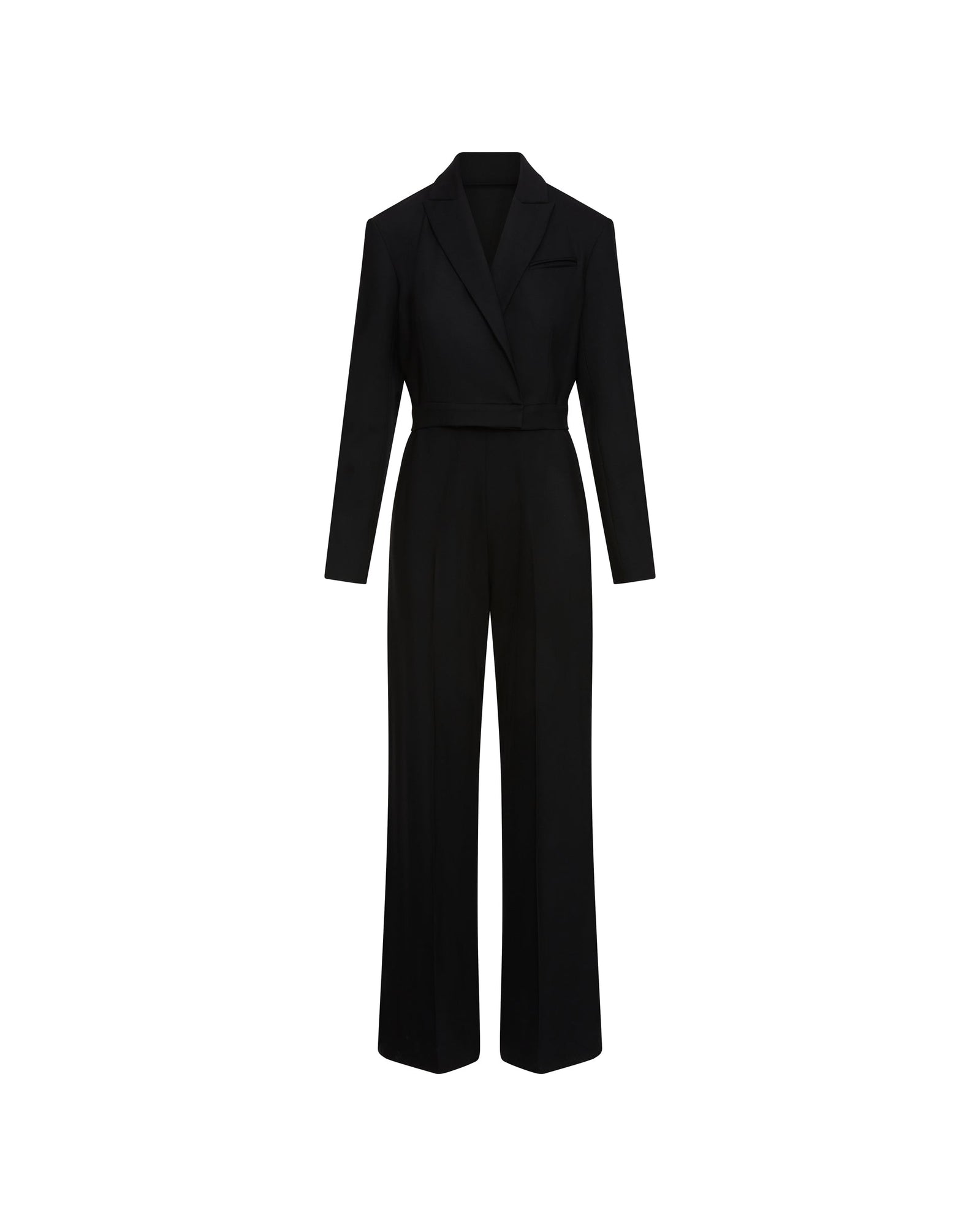 Tailored Jumpsuit in Seasonless Wool | Black