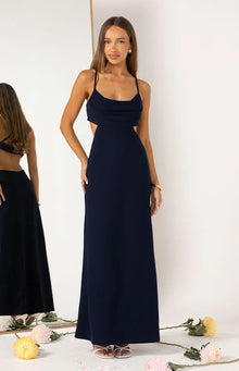 Taleah Crepe Formal Maxi Dress | Navy