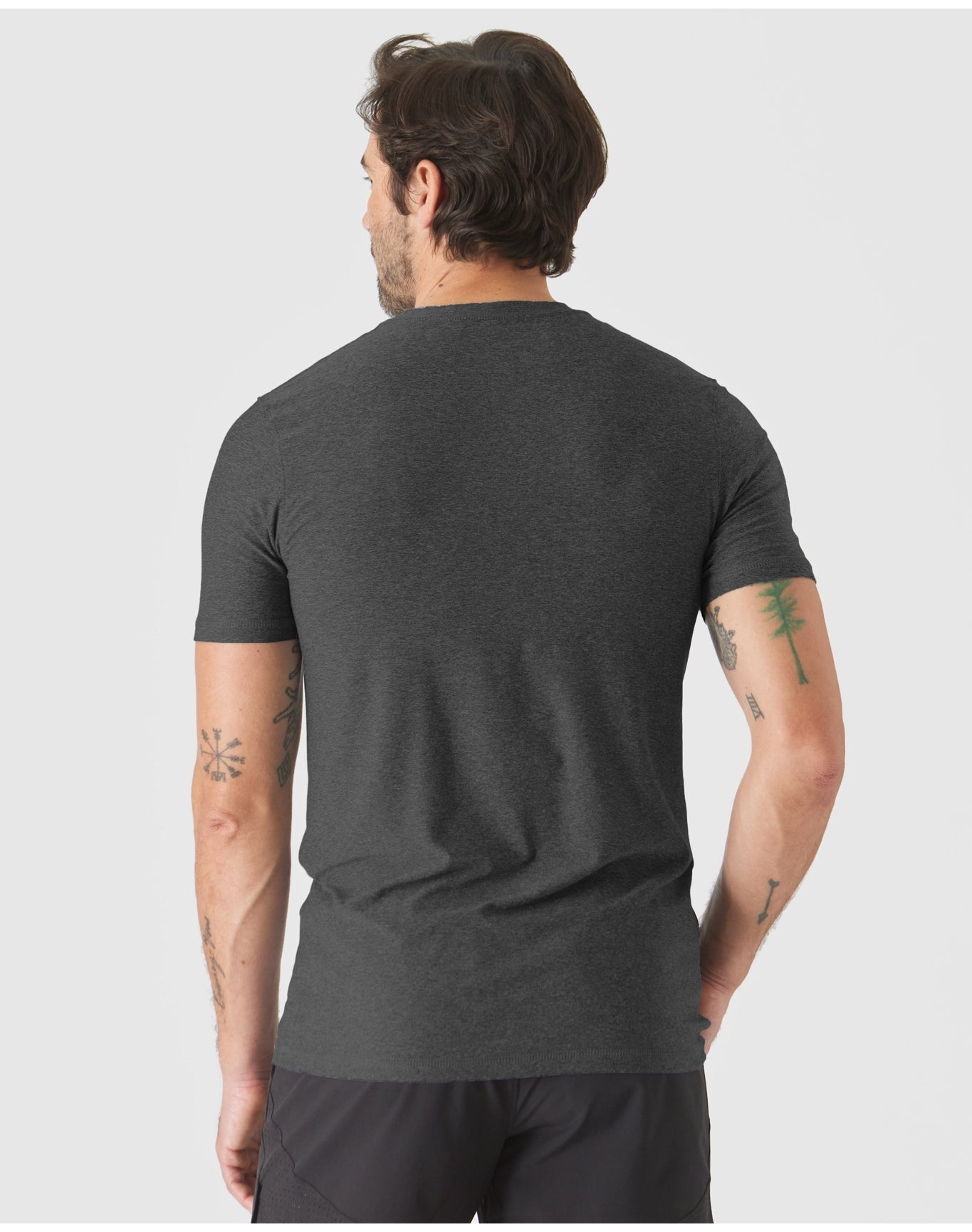 Tall Active Crew Neck 2.0 | Charcoal Heather Gray