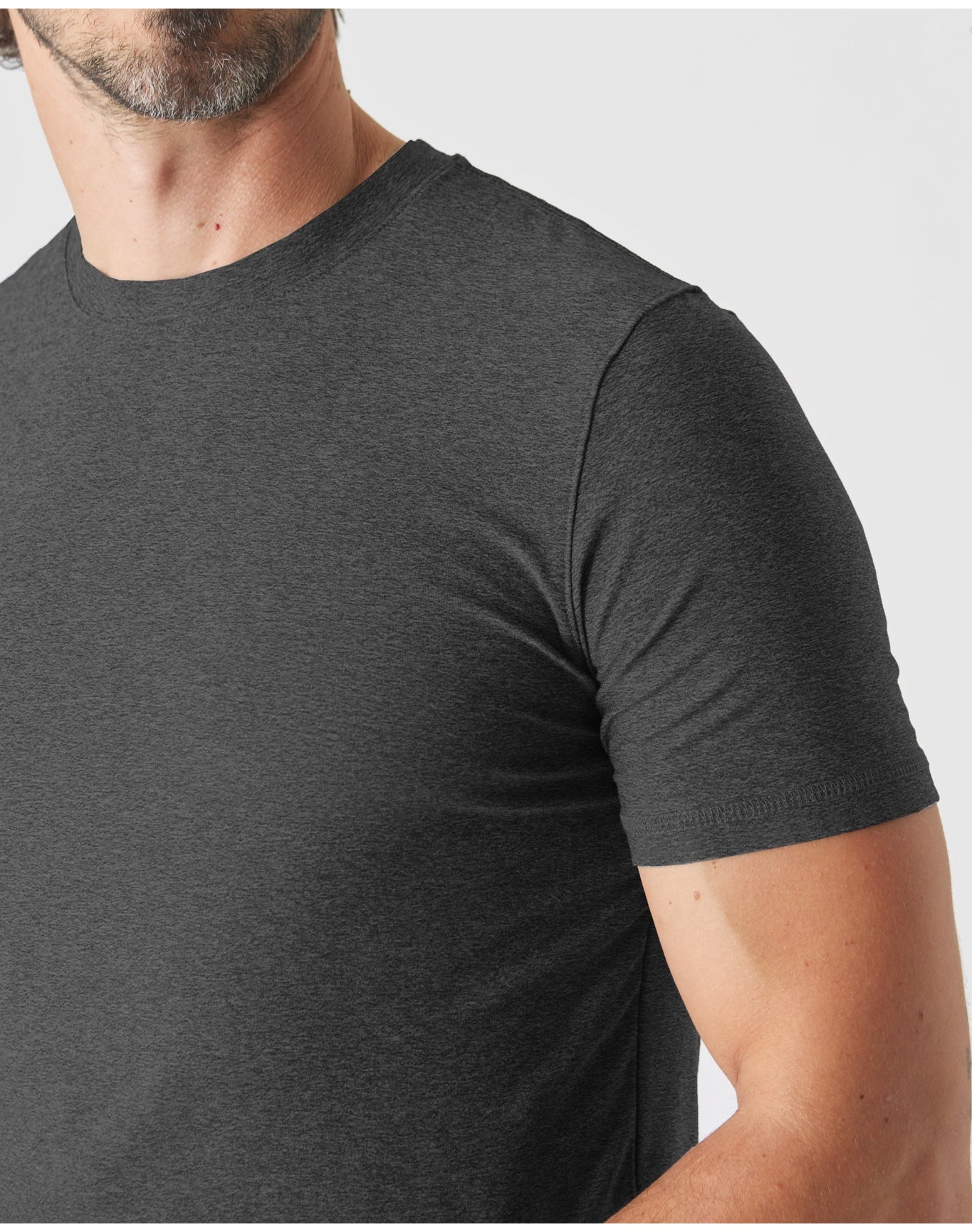 Tall Active Crew Neck 2.0 | Charcoal Heather Gray