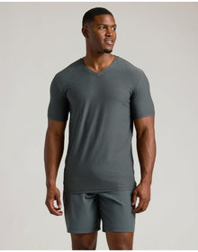 Tall Active V-Neck | Charcoal Heather Gray