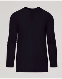 Tall Classic Long Sleeve Henley | Black