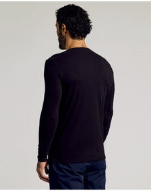 Tall Classic Long Sleeve Henley | Black