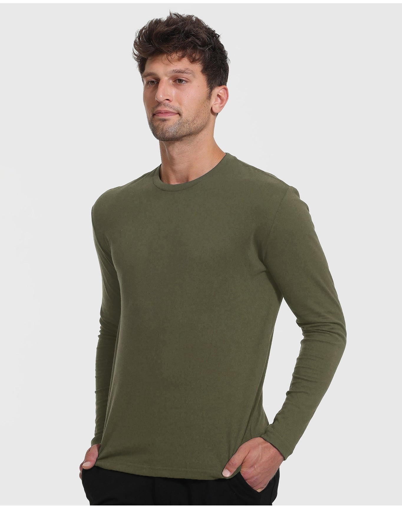 Tall Long Sleeve T-Shirt | Military Green