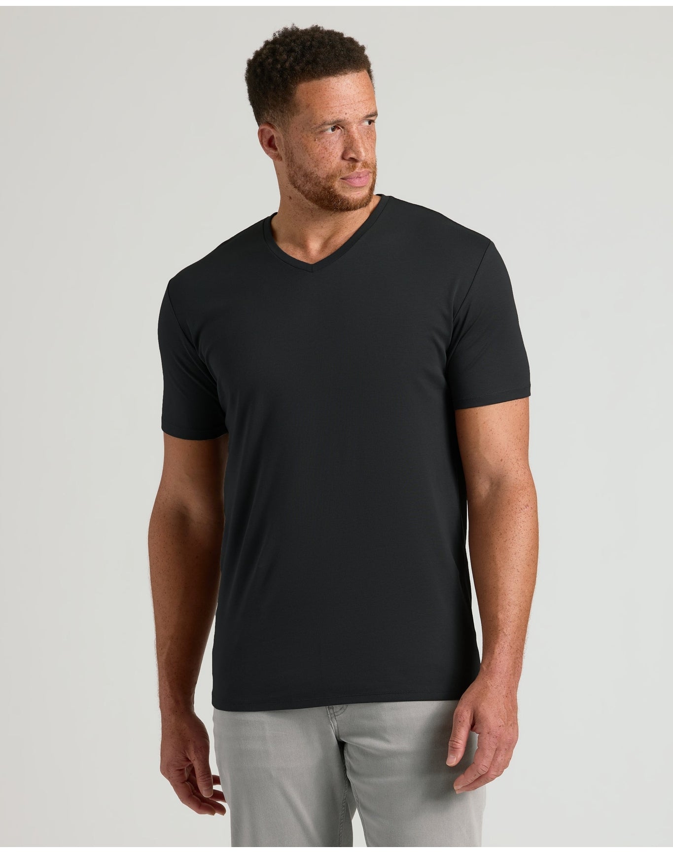 Tall Premium Pima V-Neck | Black