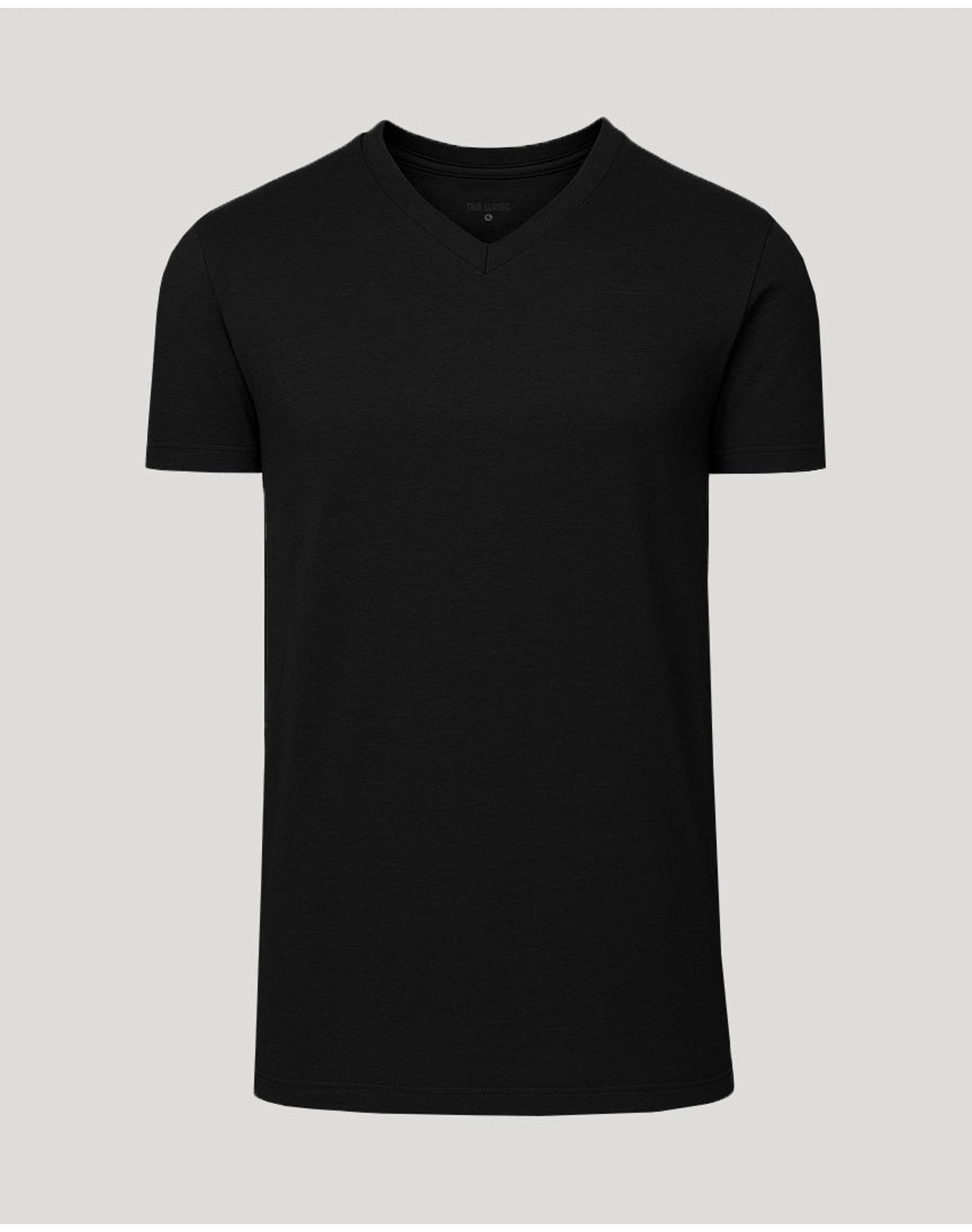 Tall Short Sleeve Classic V-Neck | Black