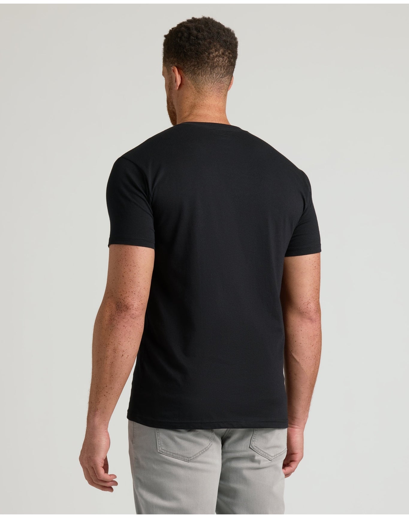 Tall Short Sleeve Classic V-Neck | Black