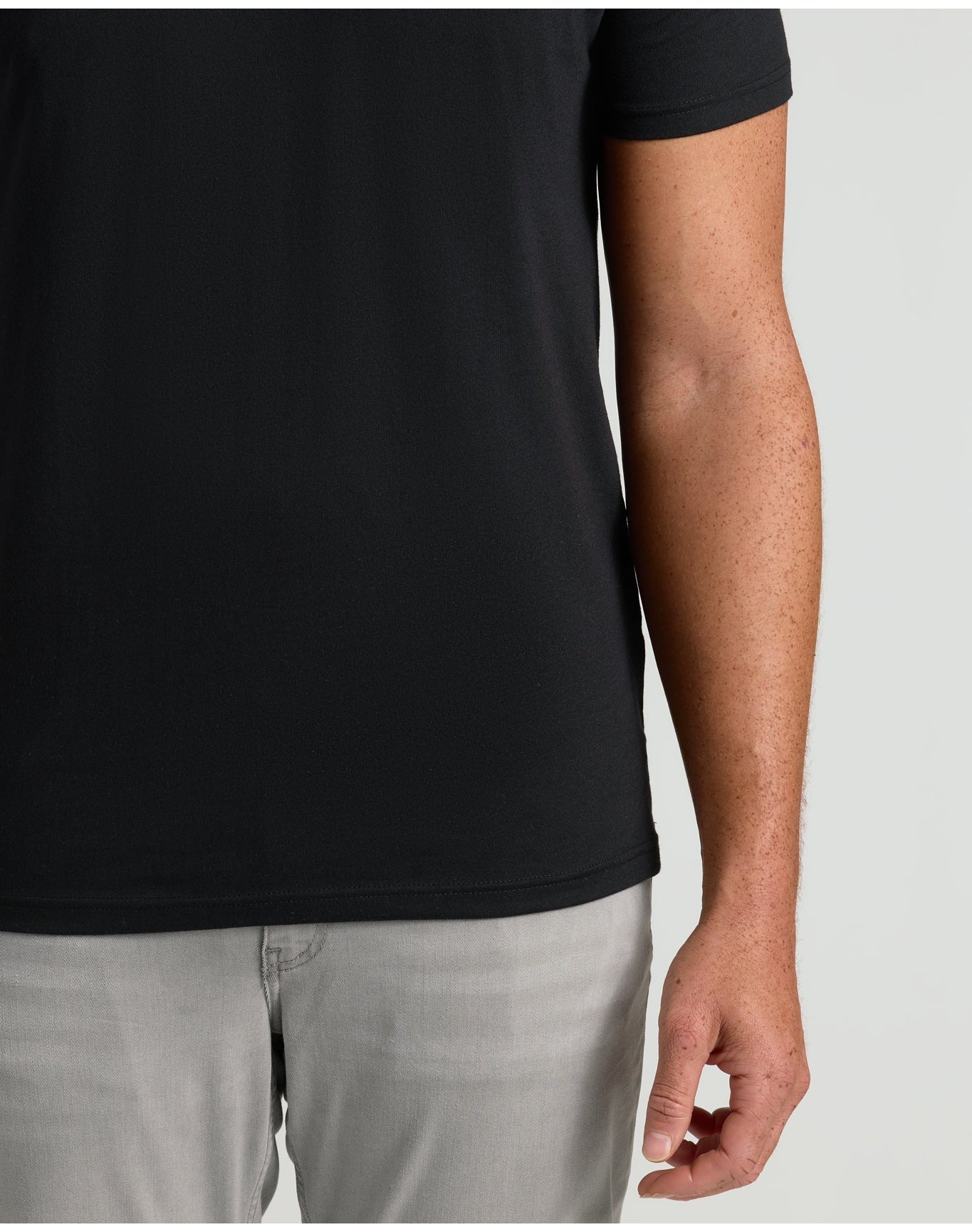 Tall Short Sleeve Classic V-Neck | Black