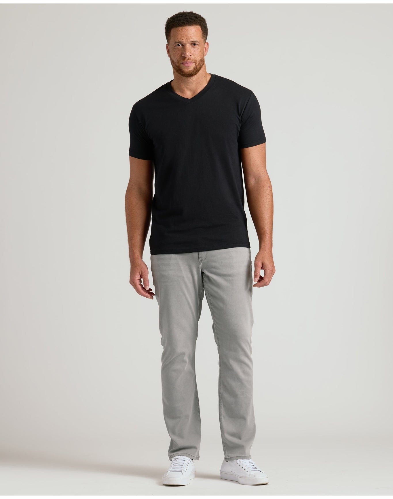 Tall Short Sleeve Classic V-Neck | Black